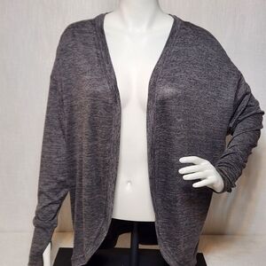 Mca Sport Open Lightweight Cardigan Gray Thumb holes Large